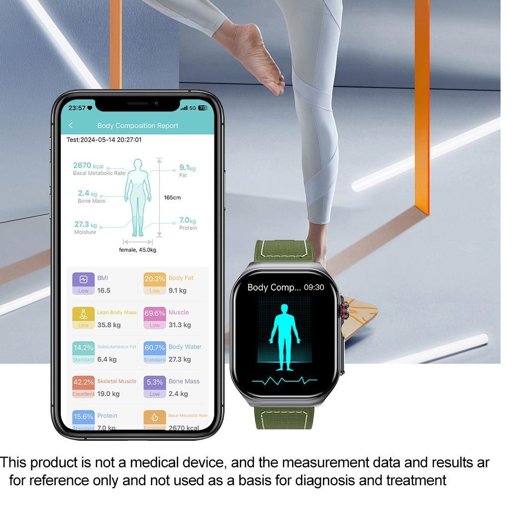 Smart Watch Women Men 2.0 Display - Waterproof Fitness Tracker With Bluetooth Call Answer, 24 -7 Heart Rate Sleep Monitor, Pedometer Fashion Gift For Her