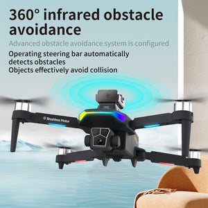 Drone F168 Brushless Optical Flow Obstacle Avoidance Aerial Photography Quadcopter Long-Endurance Remote Control