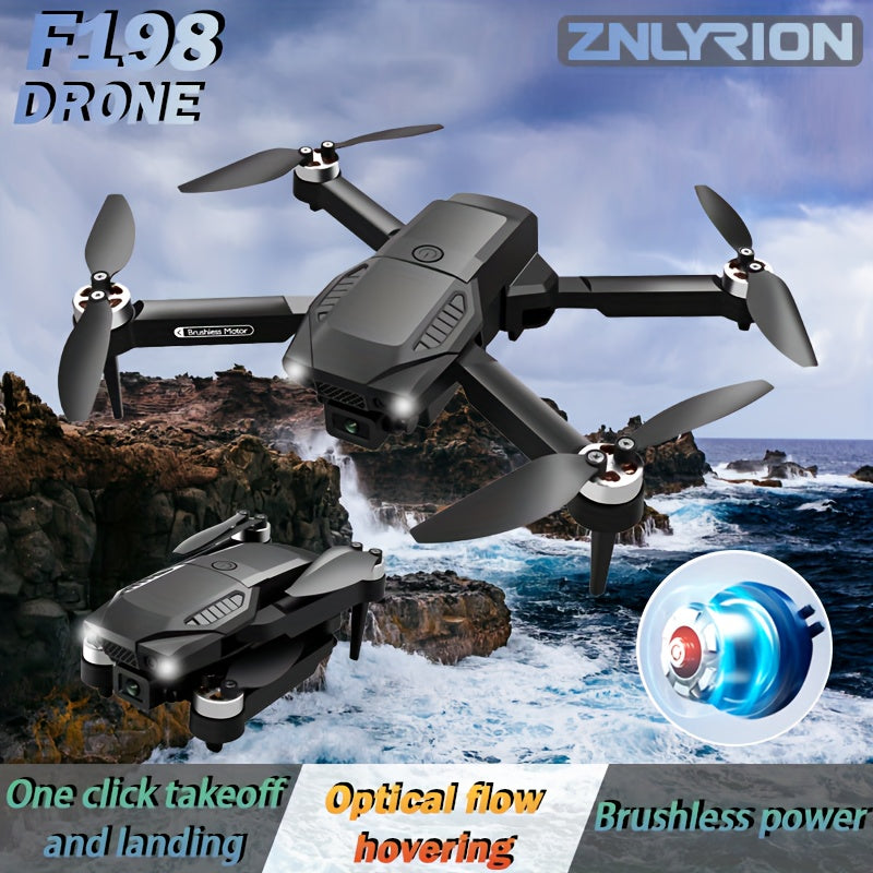 ESULOMP Brushless Drone HD Dual Camera Aerial Drone ,Quadcopter Optical Stream Positioning F196 RC Airplane