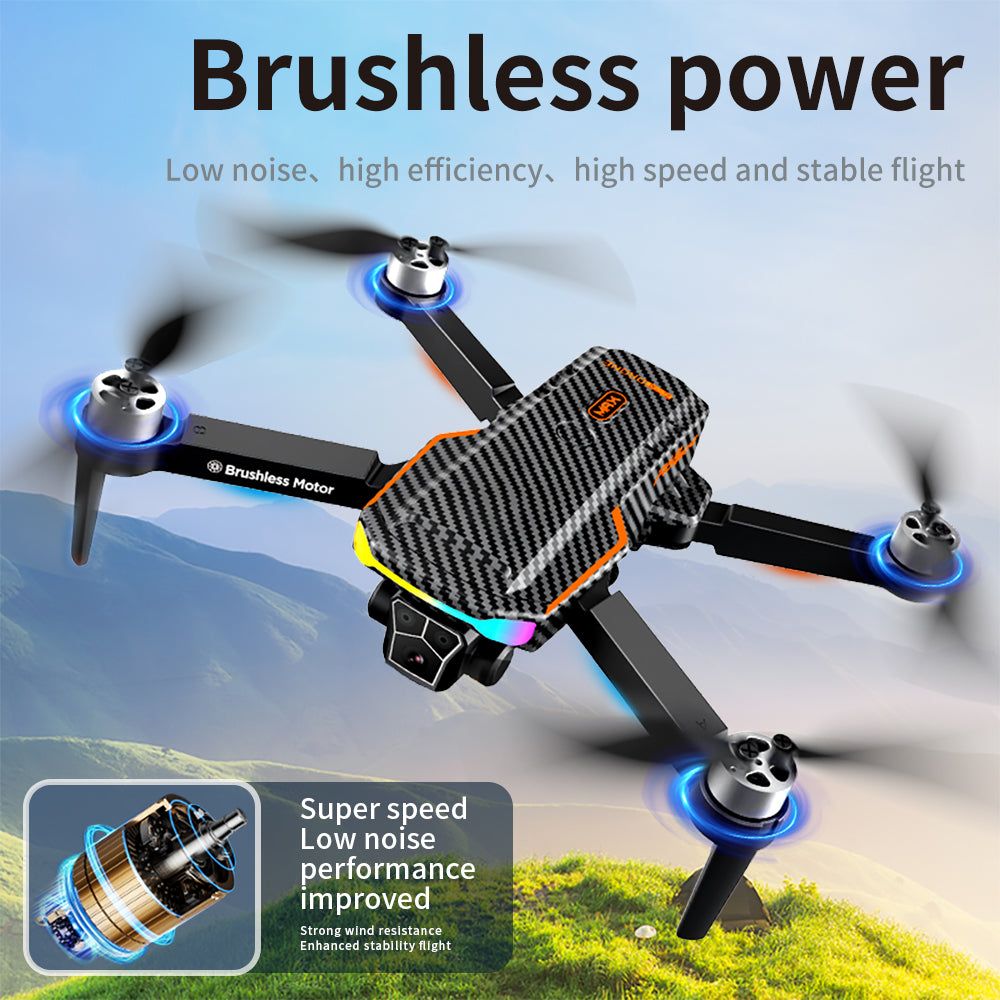 Drone F168 Brushless Optical Flow Obstacle Avoidance Aerial Photography Quadcopter Long-Endurance Remote Control